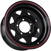 Grizzly SW01 8x16 6*139.7 ET-20 DIA110.1 Shinning Black With 2 Red Line Штампованный